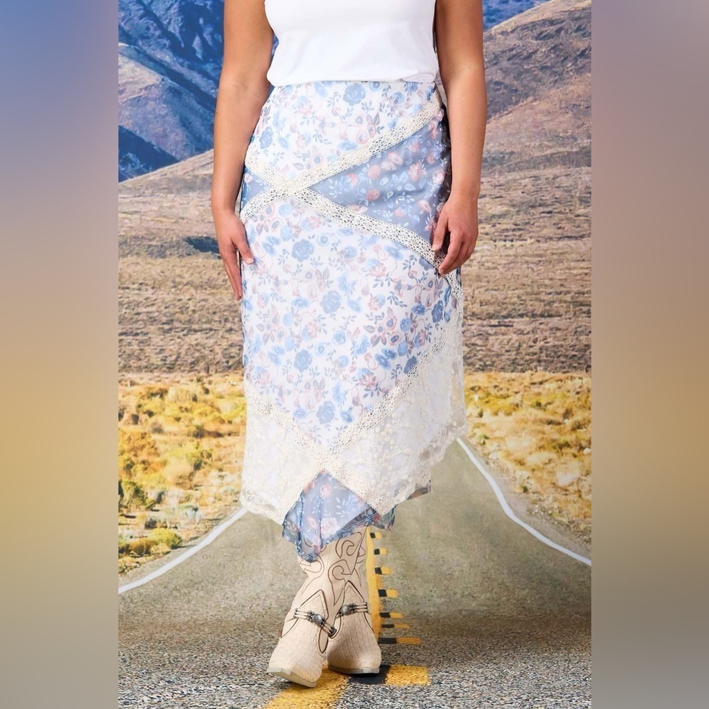 Cato | PLUS SIZE FESTIVAL FLORAL MESH SKIRT VARIOUS SIZES AVAILABLE